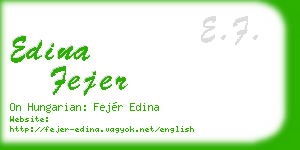 edina fejer business card
